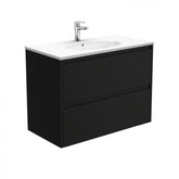 Fienza 900mm Rotondo Top With Amato Cabinet Wall Hung - Satin Black